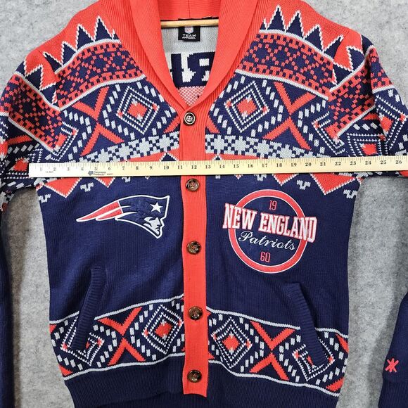 NFL Team Apparel‎ Women's New England Patriots Cardigan Sweater Size L Football - Picture 14 of 16